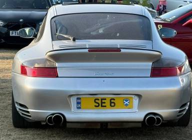 UK Number Plate SE 6 on a 2000 Silver Porsche 911