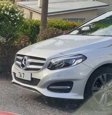 UK Number Plate TA 7 on a 2019 Silver Mercedes-Benz B-Class