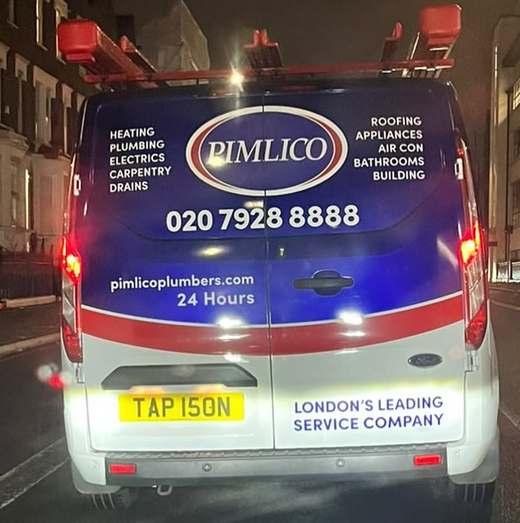 TAP 150N number plate – Pimlico Plumbers