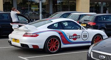 UK Number Plate THC 1 on a 2008 Silver Porsche 911