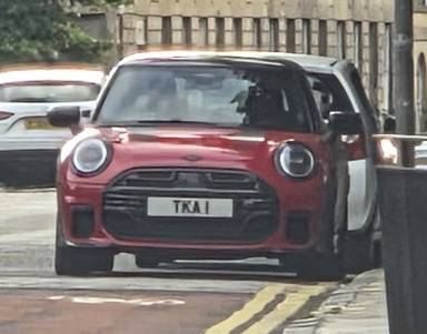 UK Number Plate TKA 1 on a 2025 RED Mini John Cooper Works Auto