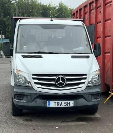 UK Number Plate TRA 5H on a 2017 White Mercedes-Benz Sprinter