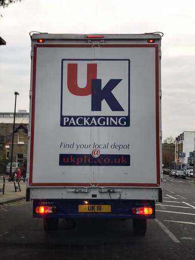 UK Number Plate UK 111 on a 2022 White Nissan Interstar Acenta Dci