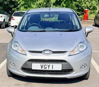 UK Number Plate VGY 1 on a 2011 Silver Ford Fiesta
