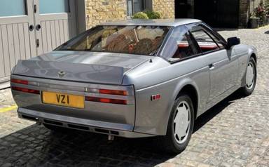 UK Number Plate VZ 1 on a 1987 Grey Aston Martin V8 Vantage
