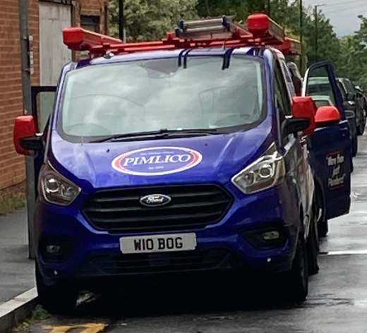 W10 BOG number plate – Pimlico Plumbers