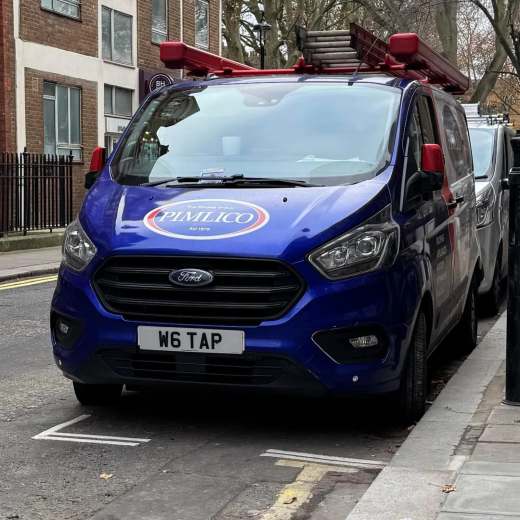 W6 TAP number plate – Pimlico Plumbers