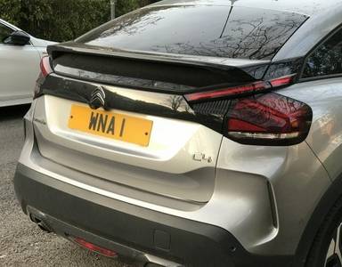UK Number Plate WNA 1 on a 2021 Grey Citroen C4 Shine + Puretech S/S Auto