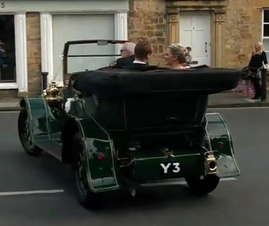 UK Number Plate Y 3 on a 1921 Green Mercedes 1910