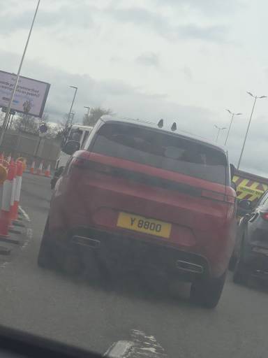 UK Number Plate Y 8800 on a 2025 RED Land Rover Range Rover Spt Autobio Phev A