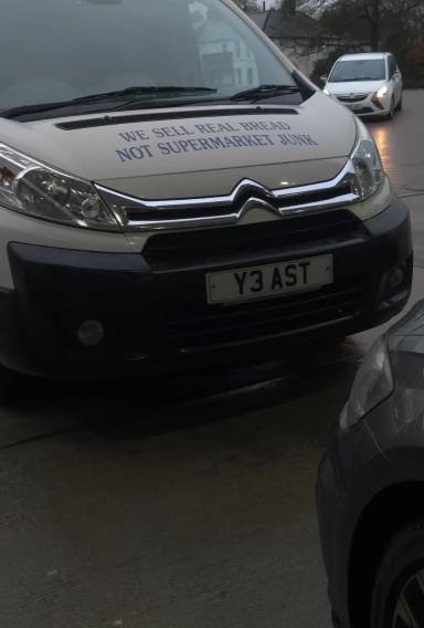 UK Number Plate Y3 AST on a 2015 White Citroen