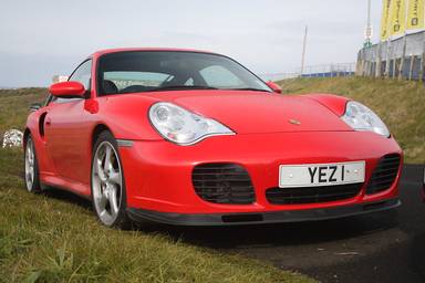 UK Number Plate YEZ 1 on a 2002 RED Porsche 911 Turbo Auto